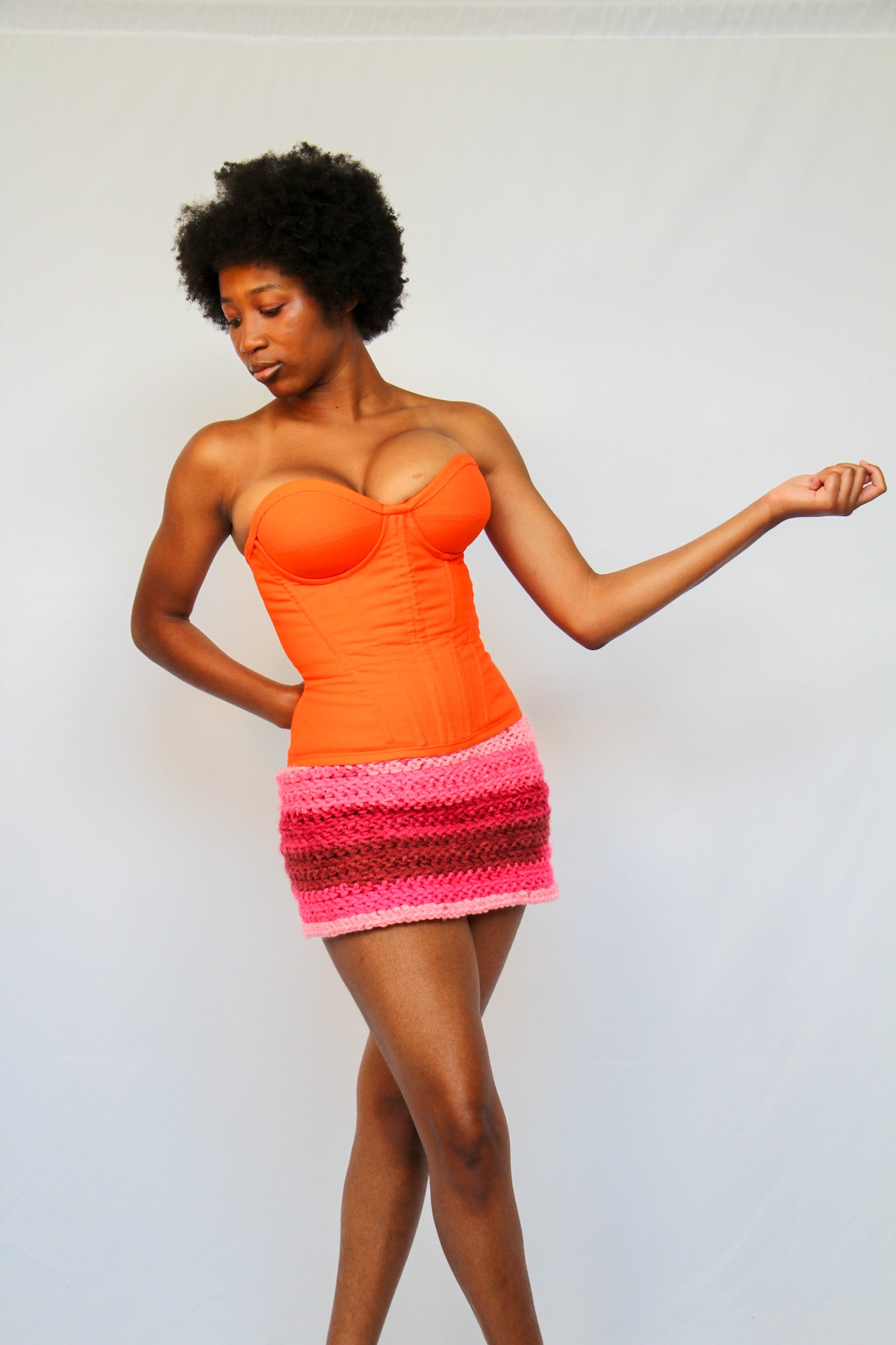 Ombre Crochet Mini Skirt